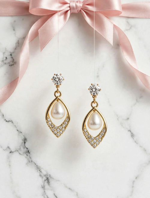 Celeste Geometric Drop Earrings